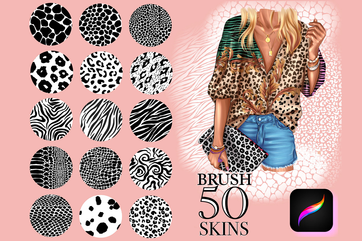 Seamless Animal Print Brush, a Brush Add-On by Elenbushe (Photo 1 of 11)