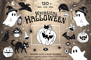 WHIMSICAL HALLOWEEN Clipart Bundle, a Decorative Illustration by InstaDesignPro