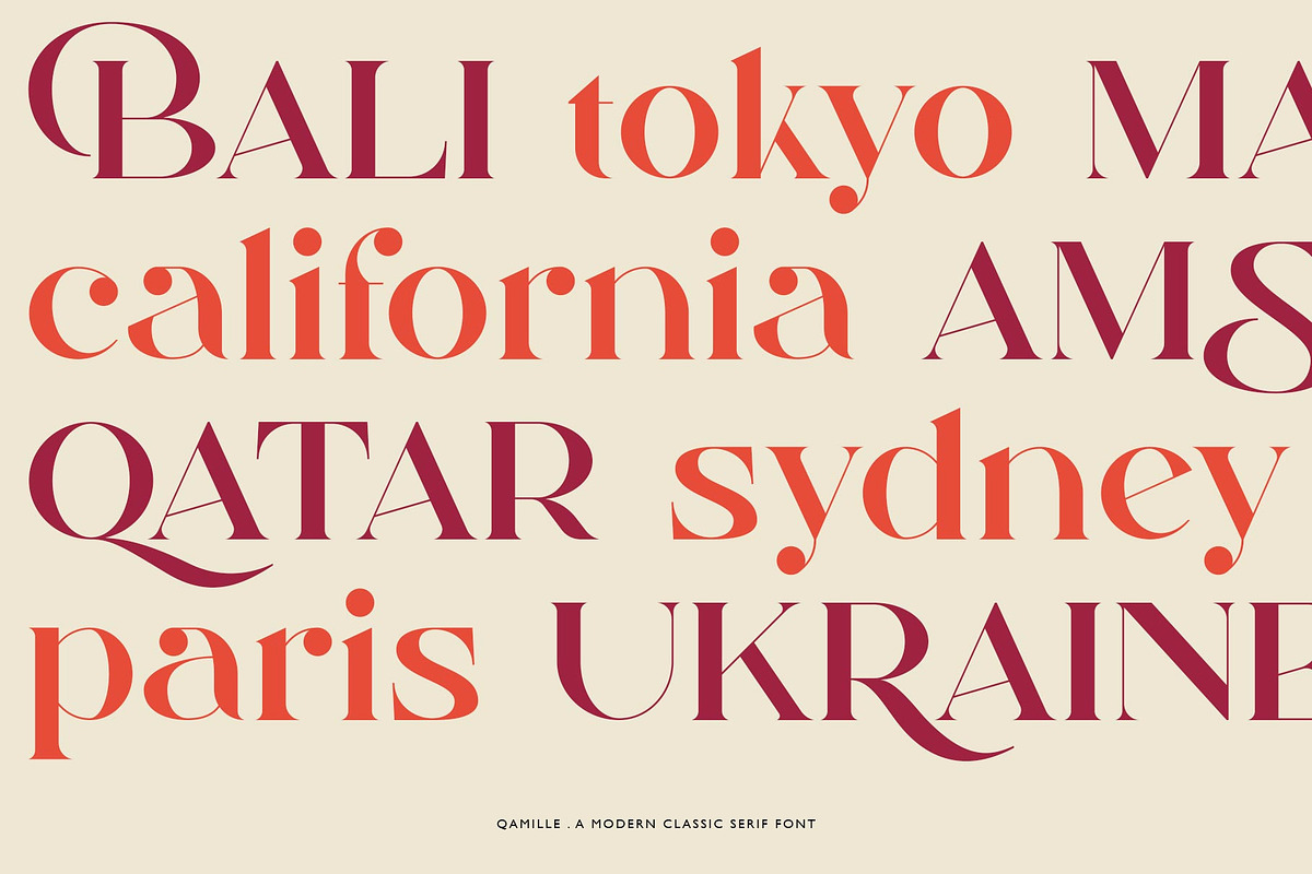 Qamille - Modern Classic Serif Font, a Serif Font by StudioinBry (Photo 2 of 13)