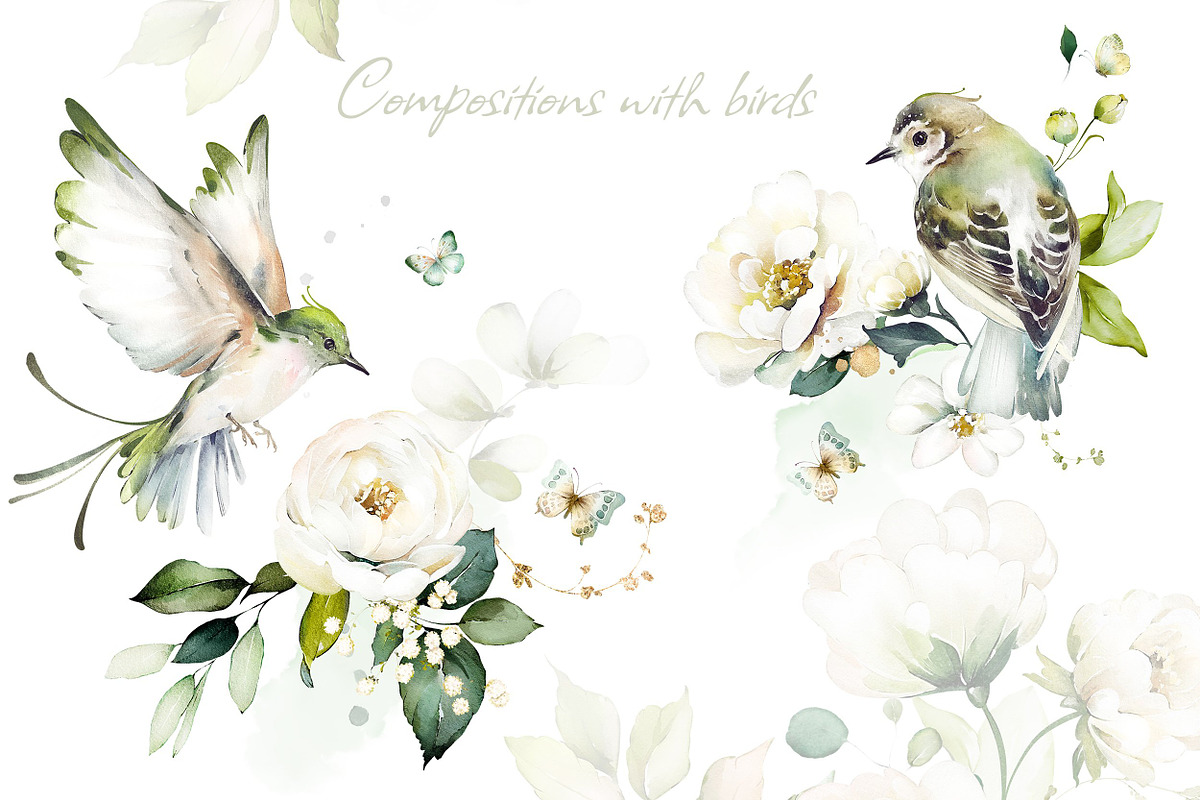 White Roses Wedding watercolor, a Decorative Illustration by Lisima (Photo 6 of 12)