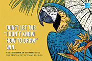 111 Tropical Stamps for Affinity, a Brush Add-On by Riveros Illustration (Thumbnail 9 of 13)