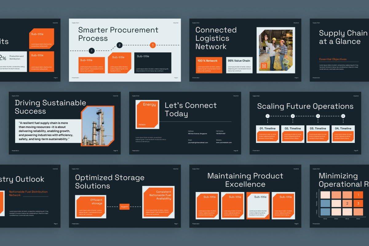 Industrial Fuel Supply Chain, a Presentation Template by Loin Studio (Photo 4 of 4)