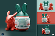Easter Egg Mockup Bunny Edition, a Mockup by Claymoon Lab (Thumbnail 1 of 7)