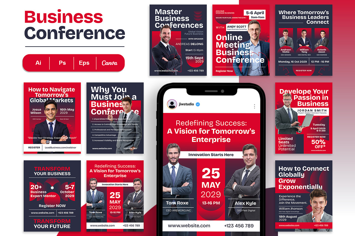 Business Conference | Instagram Post, a Social Media Template by Jiwstudio (Photo 1 of 4)
