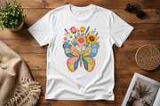 Spring Butterfly Patchwork PNG, a Seasonal Illustration by Pixels.Craft (Thumbnail 3 of 8)