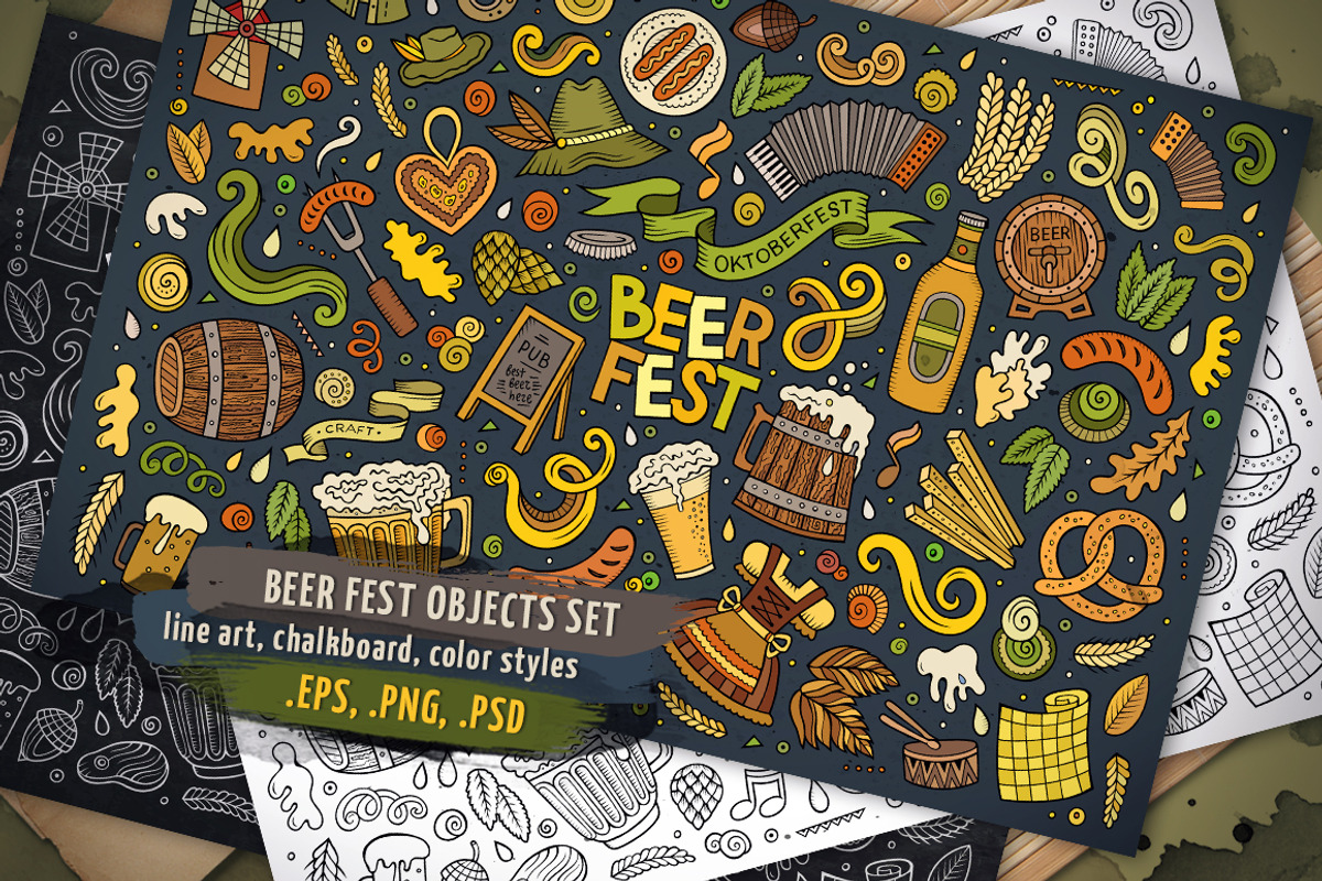 Beer Objects & Elements Set, an Object Graphic by BALABOLKA (Photo 1 of 4)