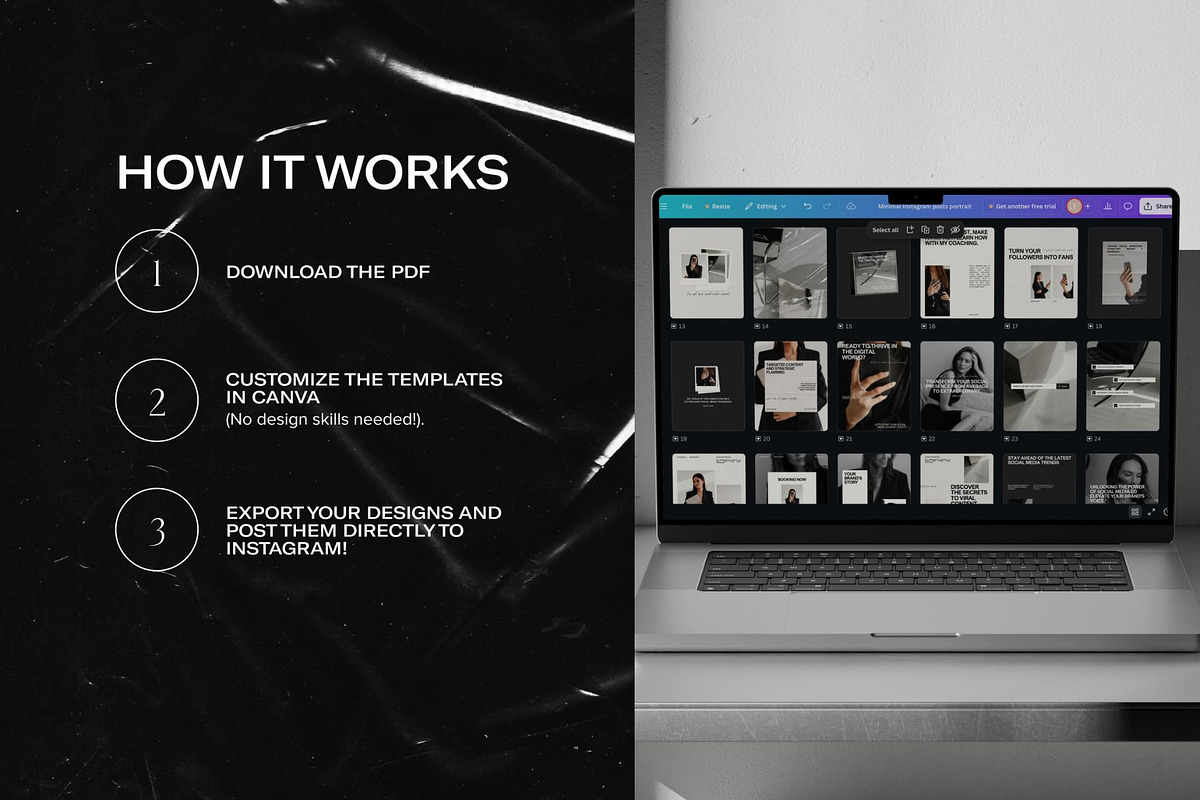 Portrait Instagram Templates Minimal, a Social Media Template by Digital&Chic (Photo 5 of 6)