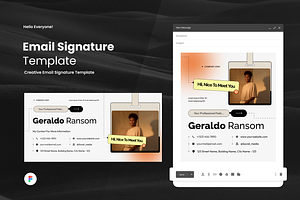 Earthy Elegance Email Signature, an UI Kit Template by SquidPixey