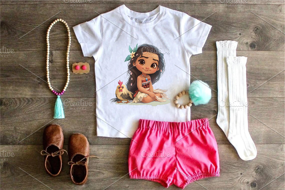 Cartoon Baby Princess.TShirt Sticker, an Animal Illustration by KENO Mascots (Photo 4 of 11)