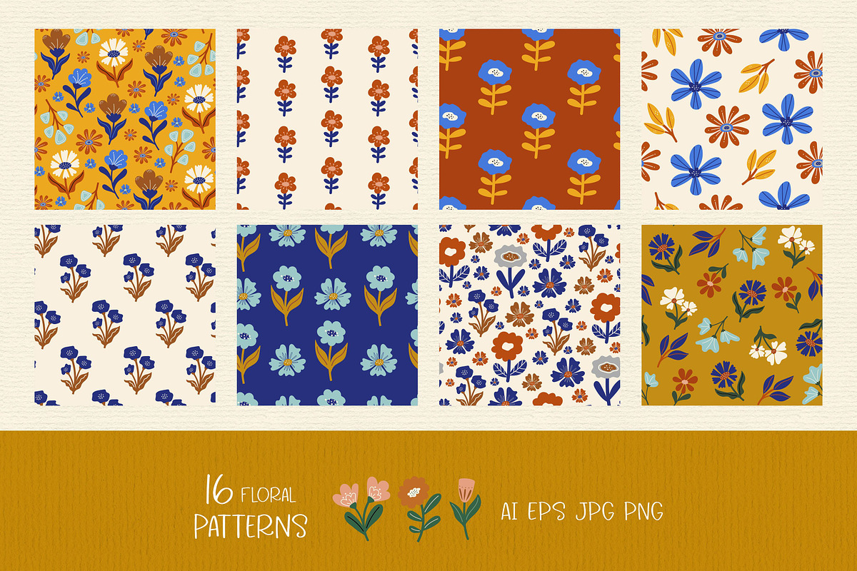 Wildflower Meadow patterns & clipart, a Pattern Graphic by EltaMaxArt (Photo 3 of 8)
