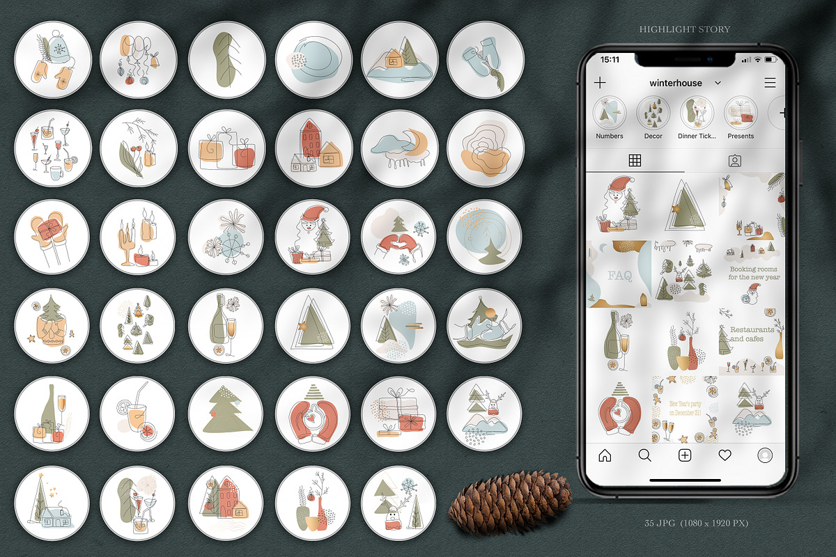 Abstract CHRISTMAS Collection, a Decorative Illustration by WildStrawberry Magic (Photo 7 of 15)