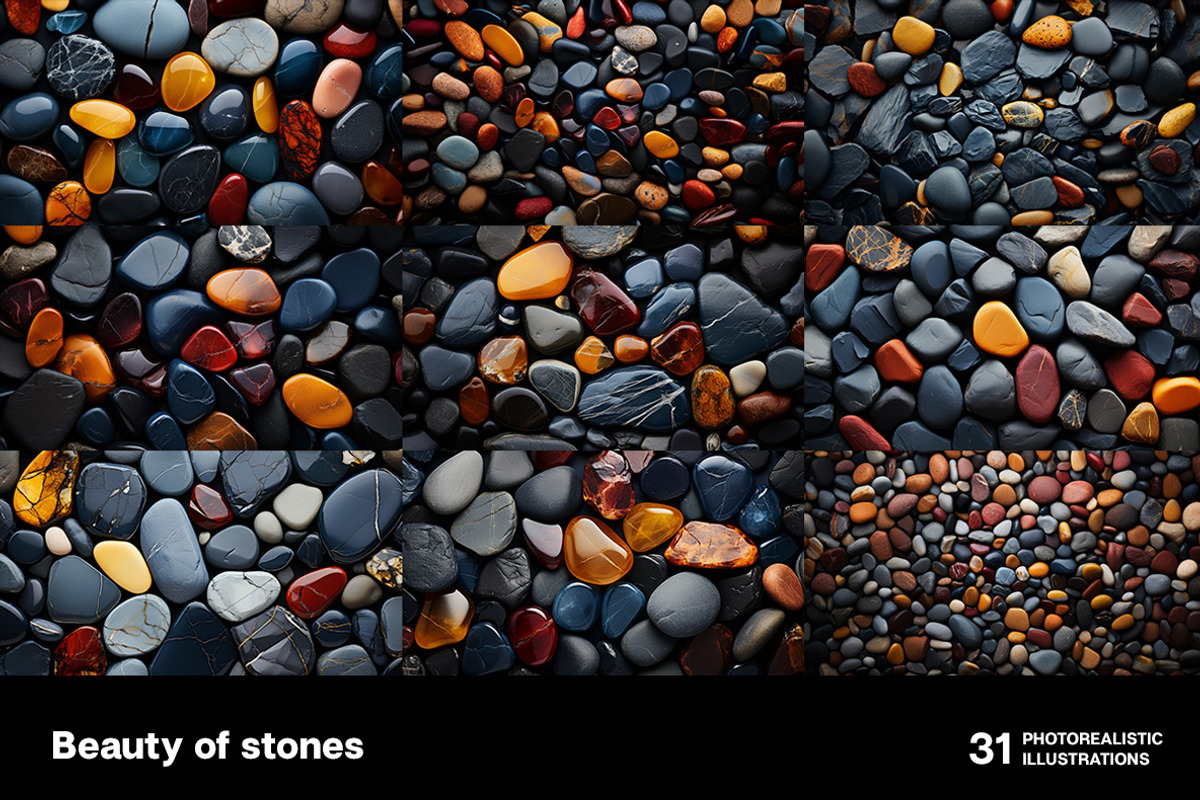 Beauty of stones. 31 images, a Decorative Illustration by Handmadefont (Photo 8 of 11)