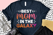 Best Mom in The Galaxy T-Shirt, an Illustration by FunnySVGCrafts (Thumbnail 2 of 3)