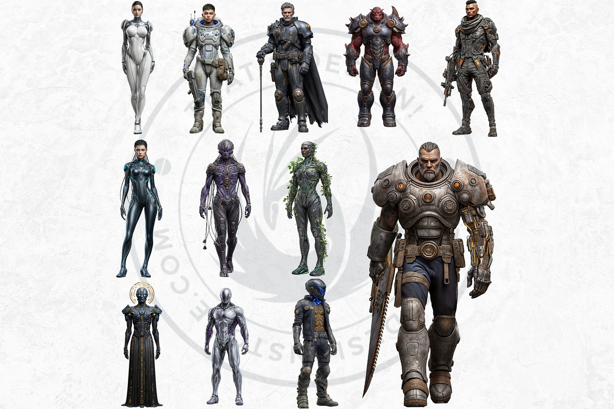 Galactic Vanguard Character Cliparts, a Person Illustration by ThatsDesignArt (Photo 7 of 15)