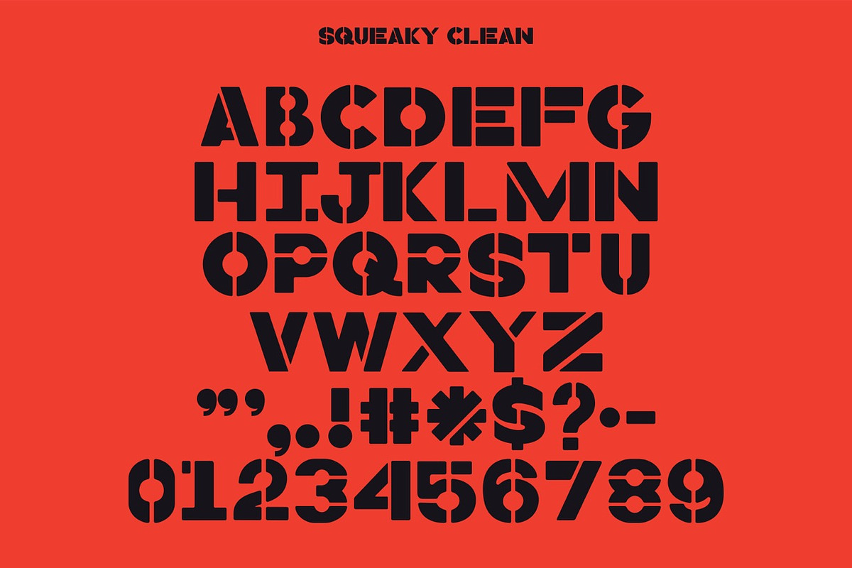 Slang Stencil Display Font, a Sans Serif Font by Fried Design Company (Photo 2 of 15)