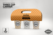 Three Cup Paper Carrier Mockup, a Cups & Container Mockup by INCDesign (Thumbnail 6 of 12)
