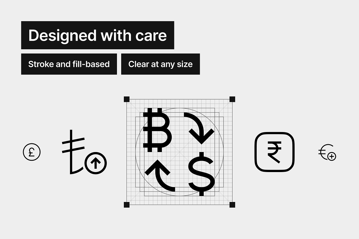 Currencies Light - 350 icons, an Outline Icon by Pictomate Icons (Photo 3 of 7)