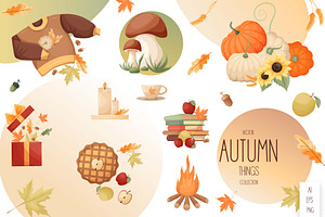 Vector Autumn Things Collection