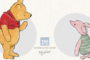 Classic Winnie The Pooh clipart, an Animal Illustration by helloPAPER (Thumbnail 5 of 6)