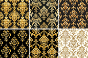 Gold Damask Seamless Patterns, a Pattern Graphic by PrintablesByFranklyn (Thumbnail 4 of 4)