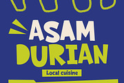 Durian Montong - Food Font, a Handwritten Font by Ideal Eksis (Thumbnail 1 of 10)