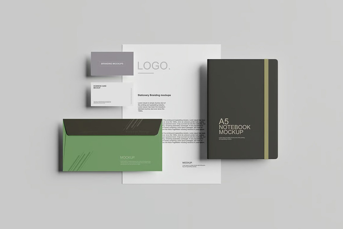 Stationery Branding Mockup, an Advertising Mockup by Se٧enStudio (Photo 2 of 5)