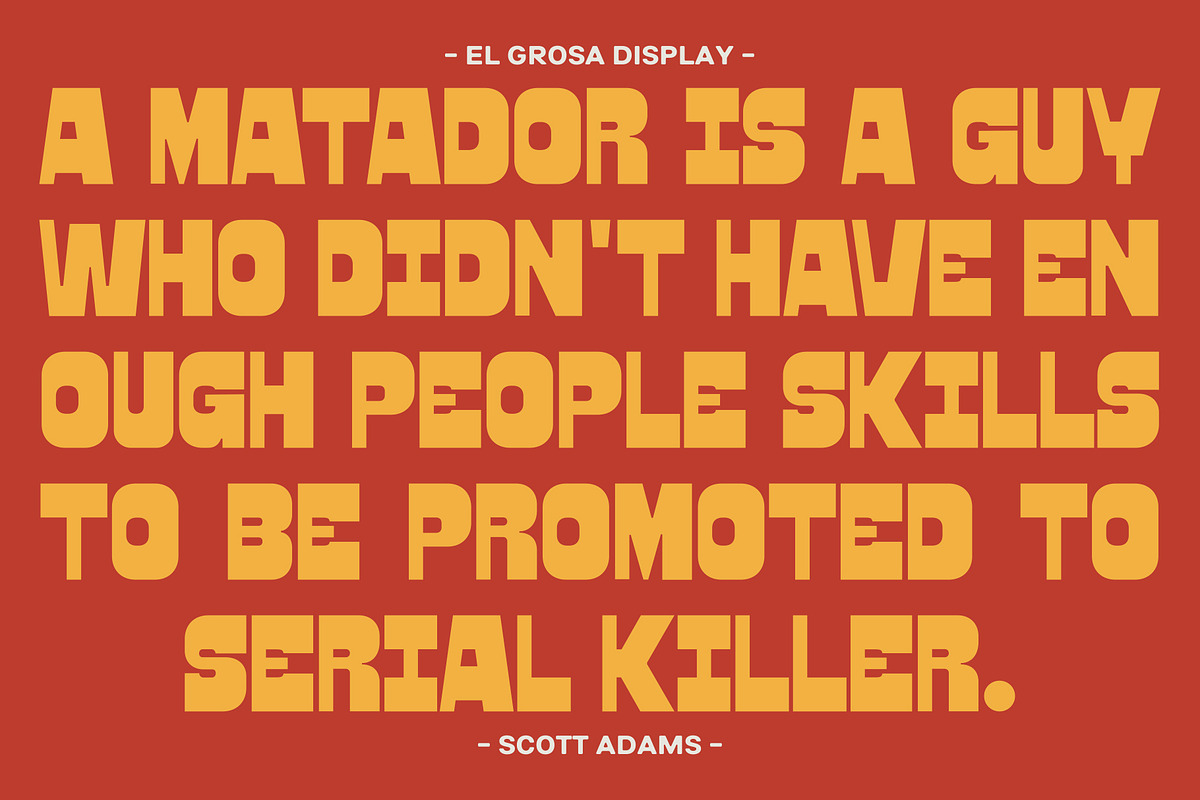 El Grosa, a Sans Serif Font by Fateh.Lab (Photo 14 of 15)