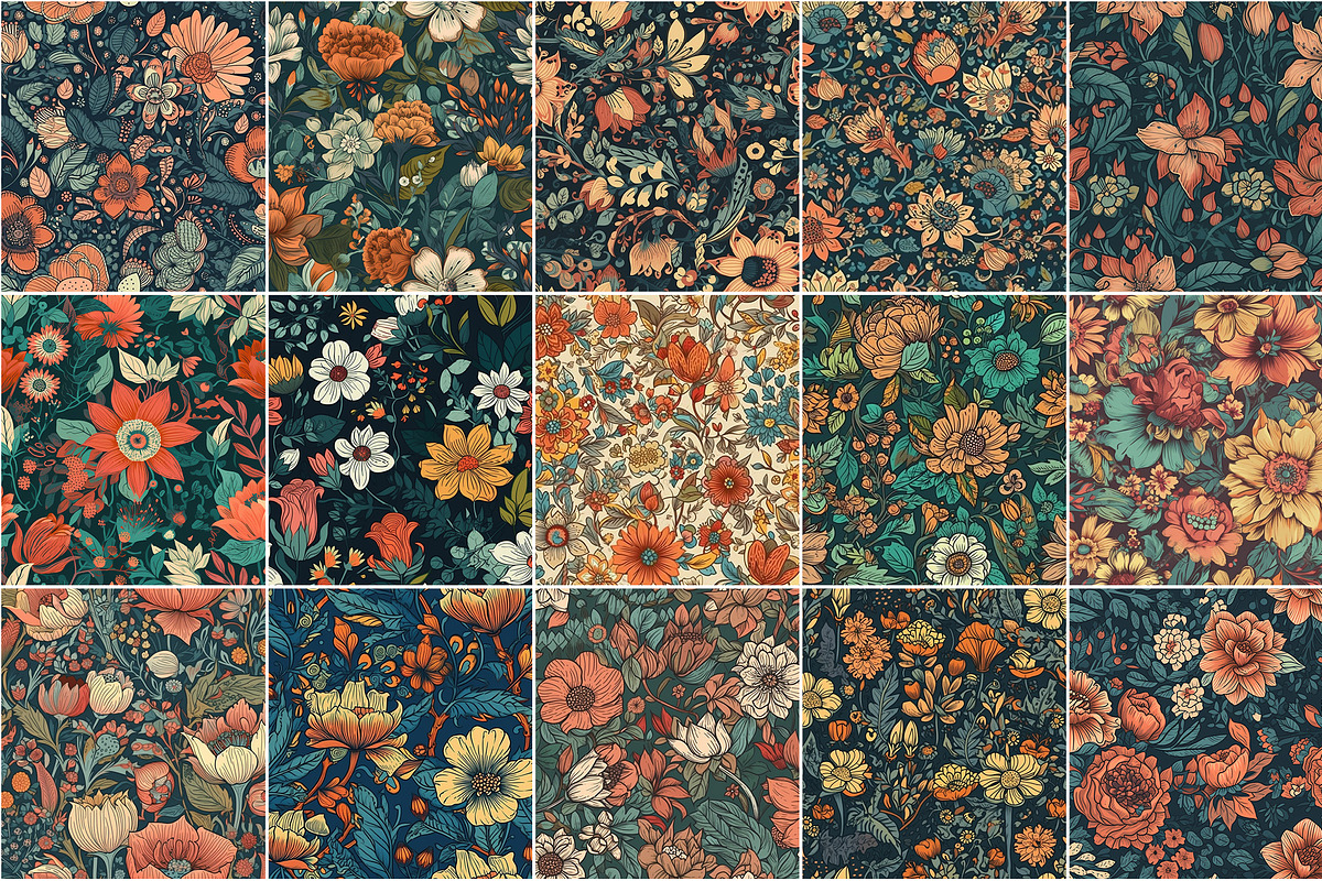 Petalia - Seamless Flower Art, a Pattern Graphic by Pixel Perfect Patterns (Photo 6 of 6)
