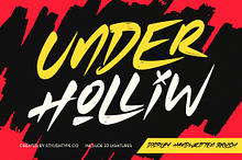 Under Holliw Display Handwritten