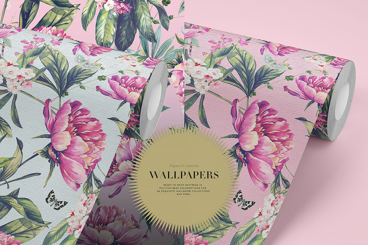 Peony Reverie Prints & Motifs, a Pattern Graphic by Pink Linen (Photo 10 of 10)