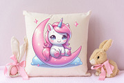 Cute pink baby unicorn, an Illustration by RobertsArt (Thumbnail 7 of 7)