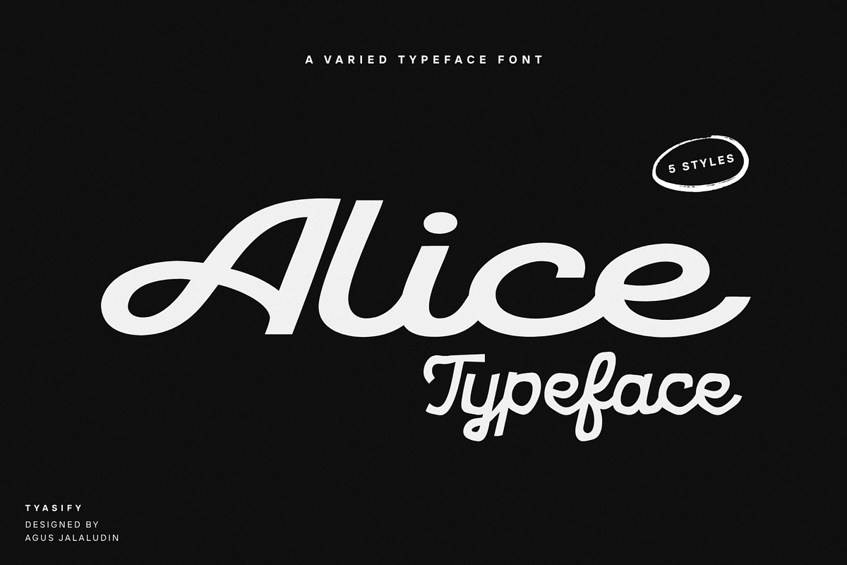 Alice - Perfectly imperfect Typeface, a Script Font by Tyasify (Photo 2 of 14)