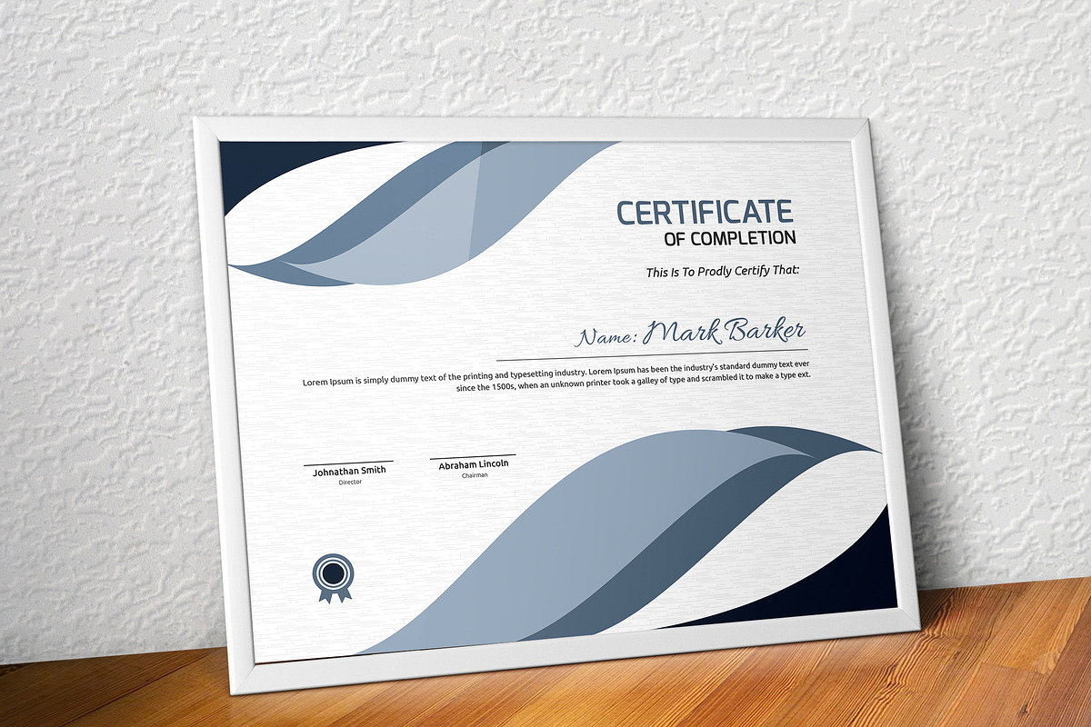 Certificate Word | PSD | AI, a Stationery Template by Curve Design (Photo 1 of 4)