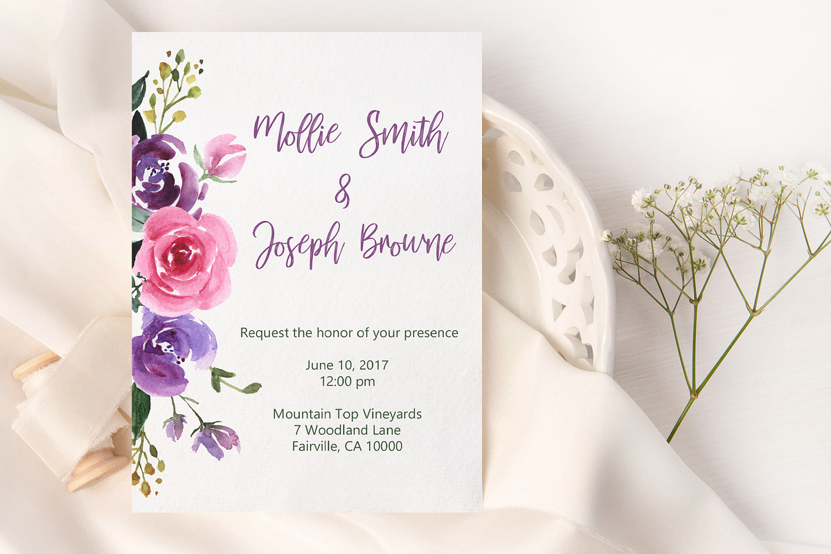 Bright Pink and Purple Florals, a Texture Illustration by Graphic Blue Bird (Photo 5 of 7)