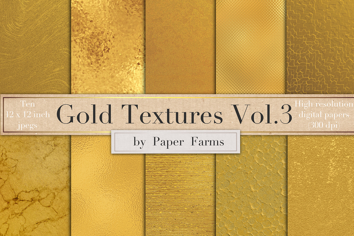 Gold foil textures, a Texture Graphic by Paper Farms (Photo 1 of 3)