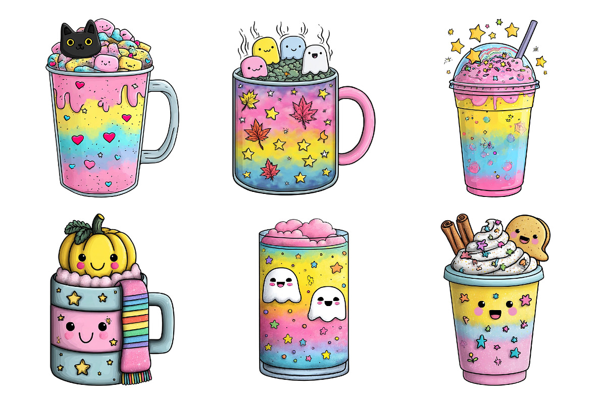 Whimsical Halloween Drink Clipart, a Seasonal Illustration by Creative Art (Photo 3 of 7)