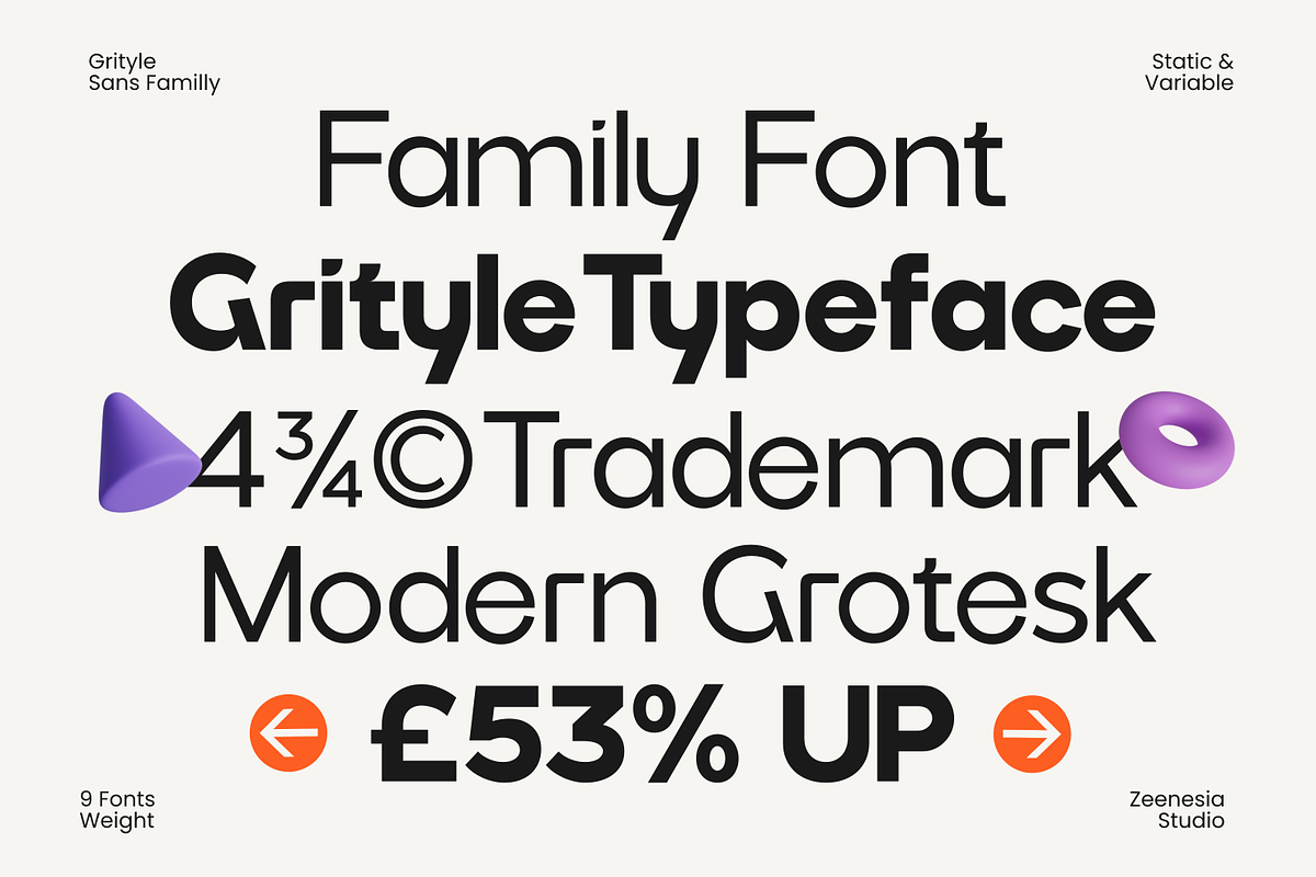Grityle, a Sans Serif Font by zeenesia (Photo 4 of 16)