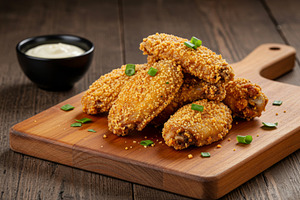 Crispy Chicken Wings with Dipping Sa, a Food & Drink Photo by professorinc