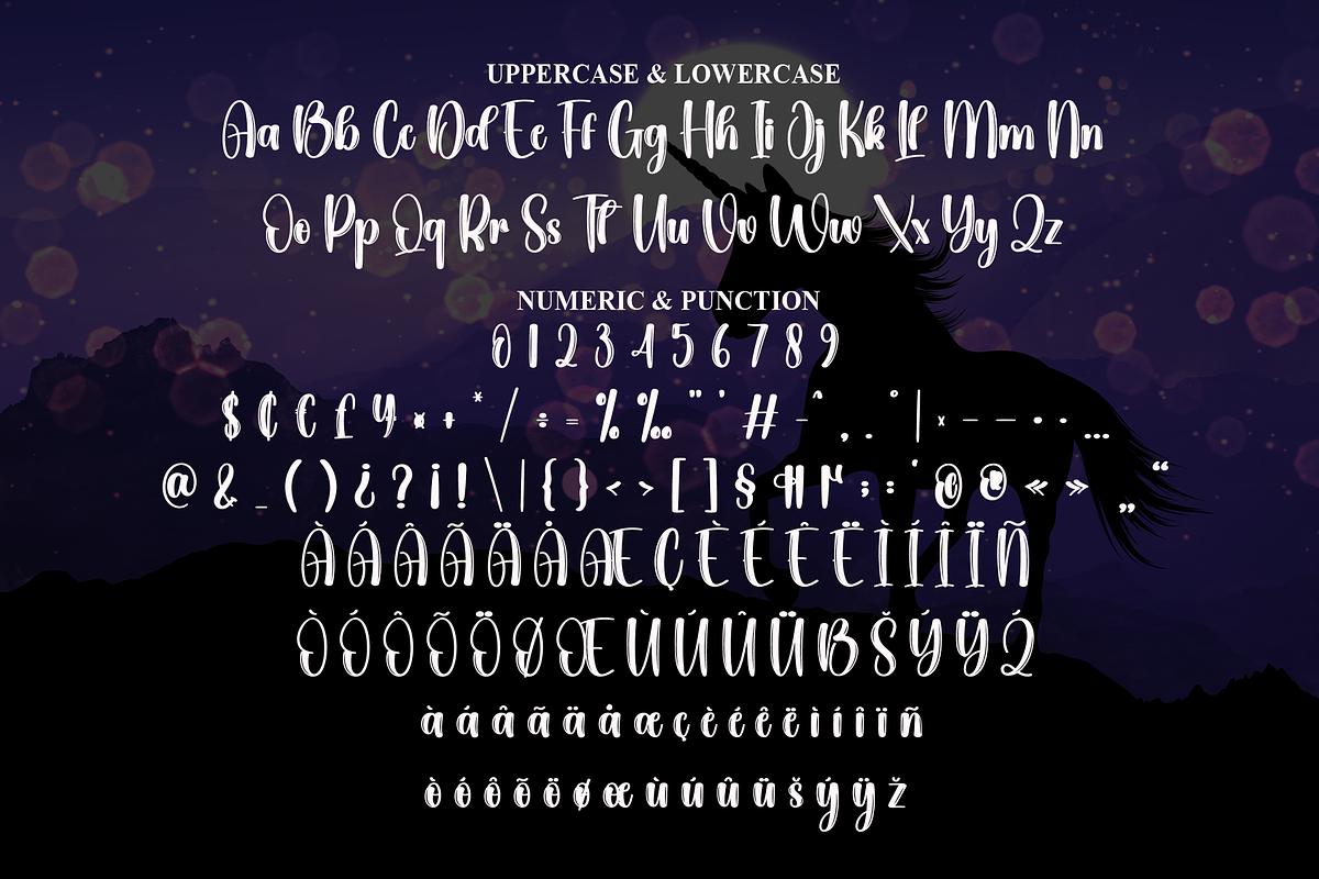 Unicorn | Script Font, a Handwritten Font by Scratchones (Photo 8 of 9)