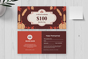 Thanksgiving Gift Voucher Template, a Stationery Template by MightyDesign (Thumbnail 1 of 6)