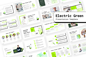 Electric Green Google Slides