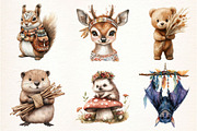 Boho Woodland Creatures Animals, an Illustration by Dream Creation (Thumbnail 4 of 7)