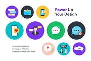 Flat Messages Icons, a Duotone Icon by Brickclay (Thumbnail 3 of 6)