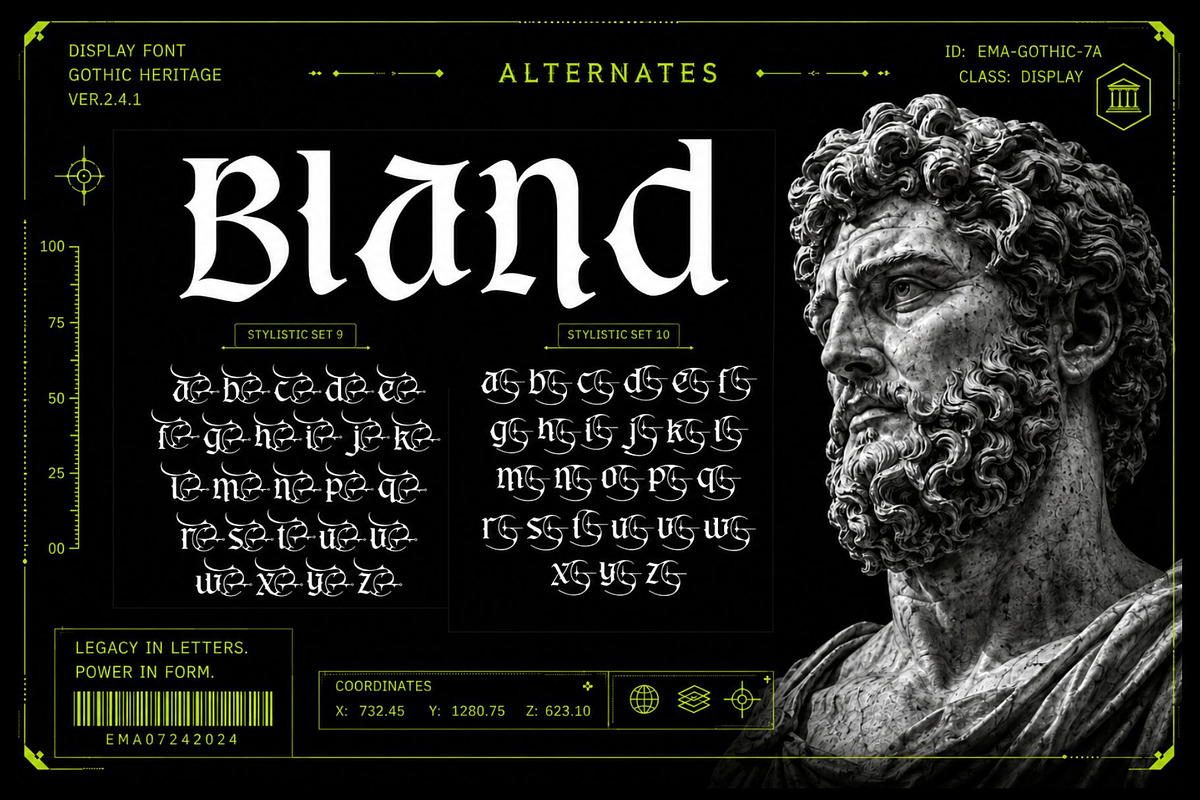 Dark Hermes Typeface, a Blackletter Font by alit design (Photo 13 of 18)