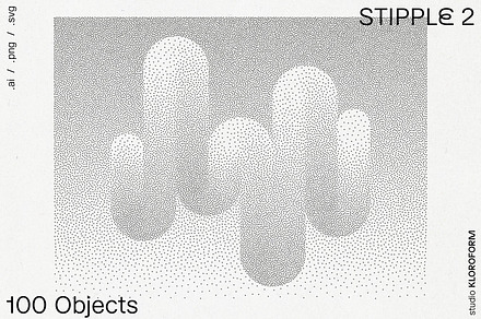 Stipple 2 - 100 dotted objects, an Object Graphic by kloroform