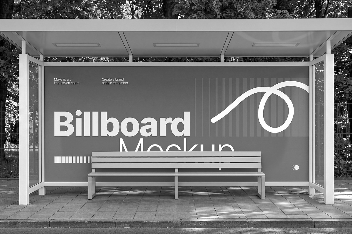 Bus Stop Billboard Mockup Template, an Advertising Mockup by graphypix (Photo 3 of 4)