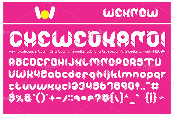 chewedkandi font preview 7