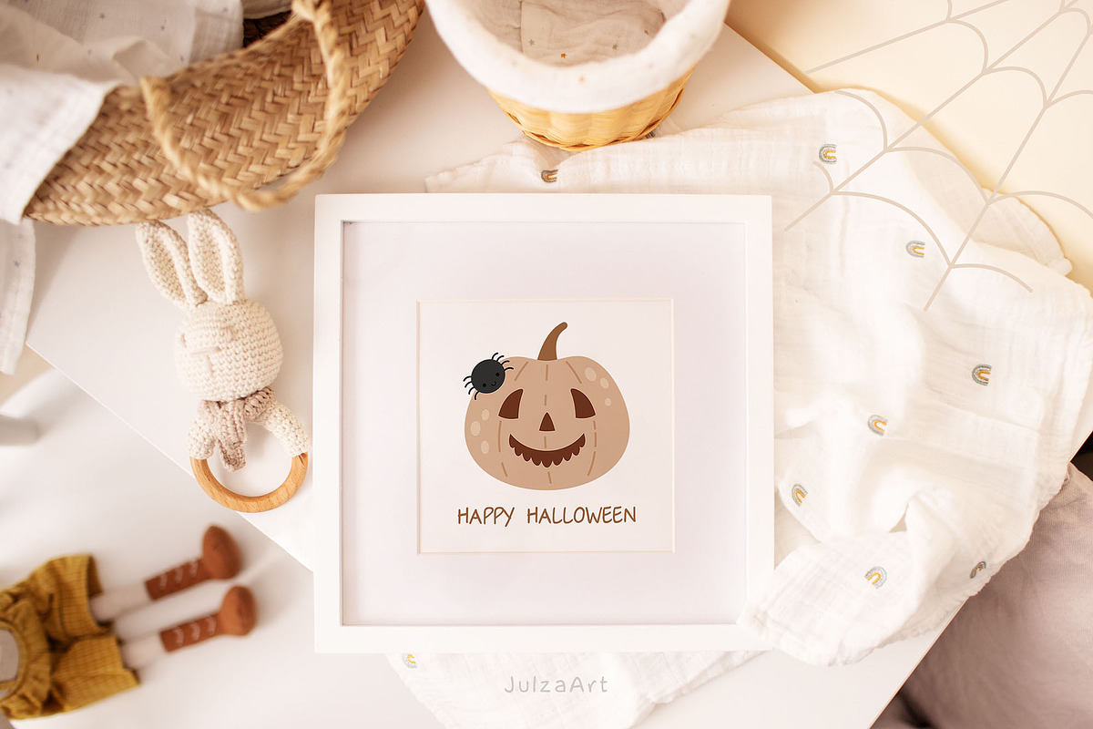Halloween pumpkins clipart, a Seasonal Illustration by JulzaArt (Photo 4 of 7)
