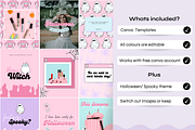 Halloween Pink Instagram Templates, a Marketing Template by The Pixel Palace (Thumbnail 4 of 6)