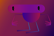 Characters with wild colors, an Education Illustration by Yapida (Thumbnail 1 of 3)
